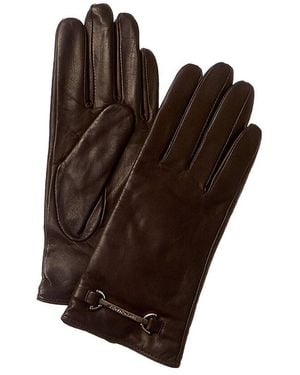 Bruno Magli Cashmere-lined Leather Glove - Brown