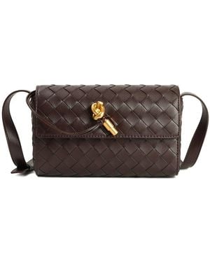 Tiffany & Fred Paris Hand-woven Leather Shoulder Bag - Brown