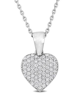 Diamond Select Cuts 14k 0.37 Ct. Tw. Diamond Heart Necklace - White