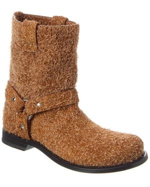 Loewe Campo Suede Biker Boot - Brown