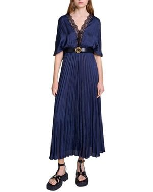 Maje Woven Dress - Blue