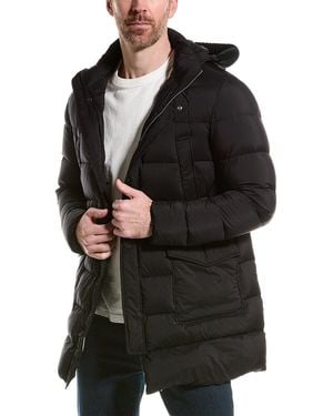 Herno Medium Wool-trim Down Jacket - Black