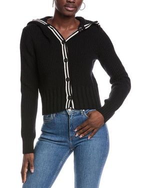 ATM Hooded Wool-Blend Cardigan - Black