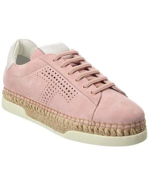 Tod's Gomma Suede Trainer - Pink