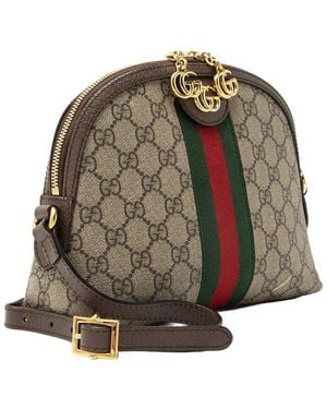 Gucci GG Supreme Ophidia Dome Small Shoulder Bag (authentic Pre-loved) - Brown