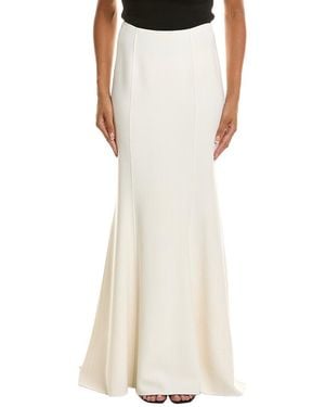 Michael Kors Wool-Blend Fishtail Maxi Skirt - White