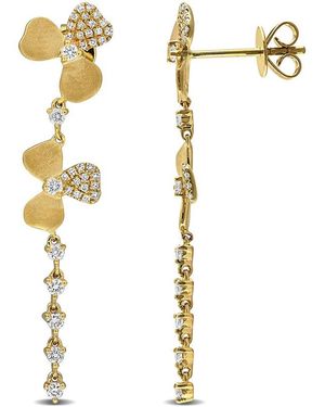 Rina Limor 14k 0.41 Ct. Tw. Diamond Drop Earrings - White
