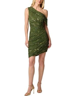 Adrianna Papell Fully Beaded Mini Dress - Green