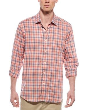Scott Barber Retro Voil Plaid Shirt - Red
