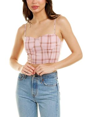 city sleek Cropped Tank - Blue