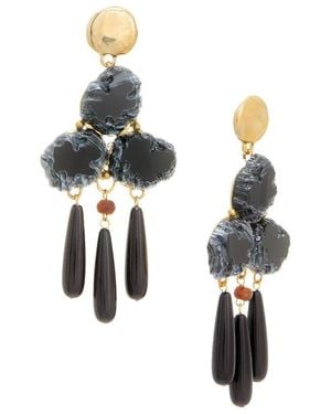 Trina Turk Kjl Square Top Drop Post Earrings - Multicolor