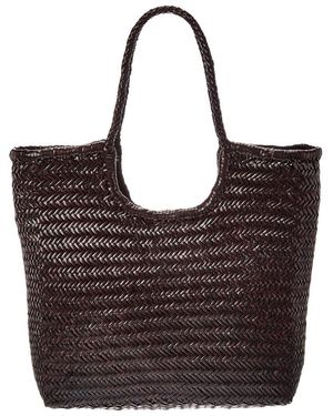 Dragon Diffusion Ns Diagonal Triple Jump Leather Satchel - Brown