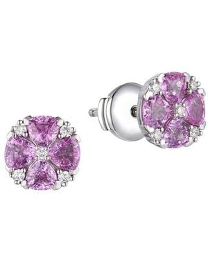 Gregg Ruth 14K 2.25 Ct. Tw. Diamond & Sapphire Earring - Purple