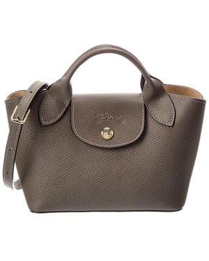 Longchamp Epure Leather Mini Satchel - Brown