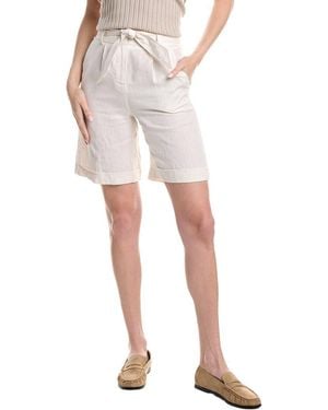 Peserico Woven Linen Short - White