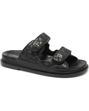 Tiffany & Fred Paris Leather Sandal - Black
