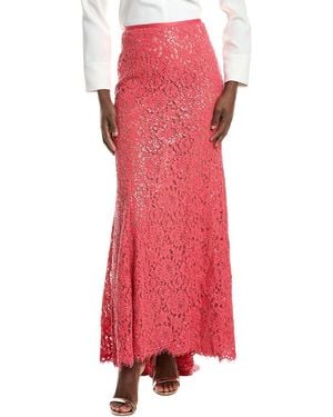 Michael Kors Lace Fishtail Skirt - Red