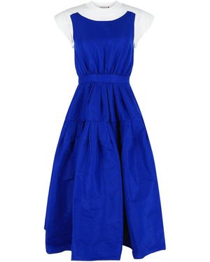 McQueen A-Line Midi Dress - Blue