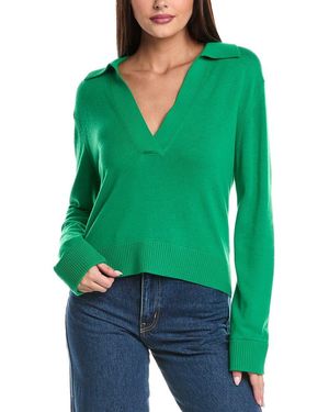 Jonathan Simkhai Cashmere-Blend Polo Jumper - Green