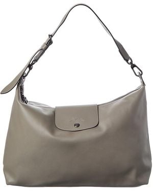 Longchamp Le Pliage Xtra Xl Leather Hobo Bag - Gray