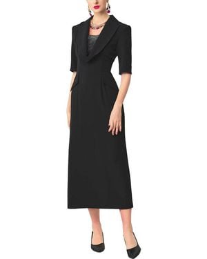 BURRYCO Short Sleeve Midi Dress - Black
