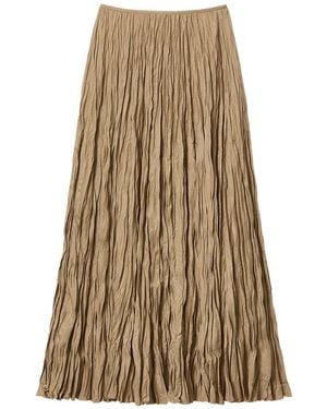 Lafayette 148 New York Side Zip Flared Skirt - Natural