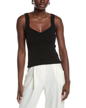 Reiss Dani Sweetheart Neckline Vest Top - Black