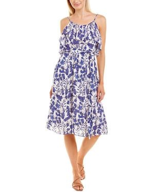CELINA MOON Braided Strap Midi Dress - Blue