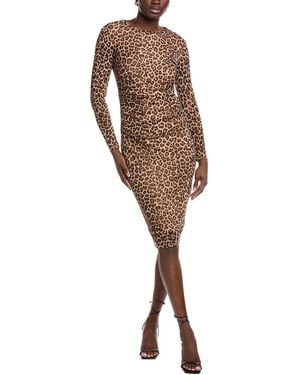 Anne Klein Modern Mesh Midi Dress - Brown
