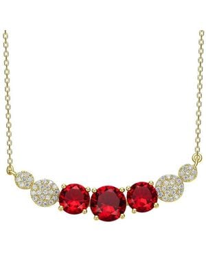 Genevive Jewelry 14k Over Silver Necklace - Red