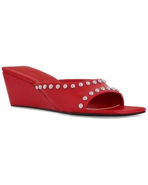 Rebecca Minkoff Leather Wedge Sandal - Red