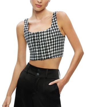 Alice + Olivia Alice + Olivia Breslin Boned Corset Top - Black