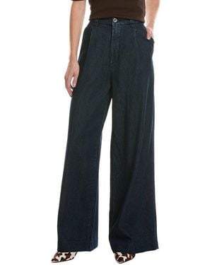 DL1961 Hepburn River Valley Pleated Wide Leg Jean - Blue