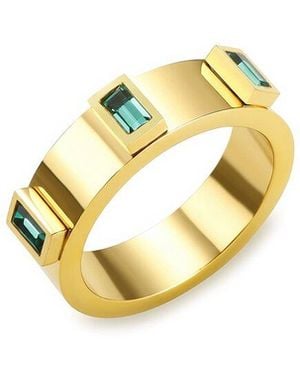 Liv Oliver 18K Plated 0.70 Ct. Tw. Quartz Ring - Metallic