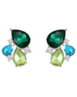 Liv Oliver 18K Plated Cz Earrings - Green