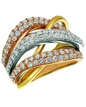 Le Vian Tri Colour Gladiator 14k 1.87 Ct. Tw. Diamond Cocktail Ring - Metallic