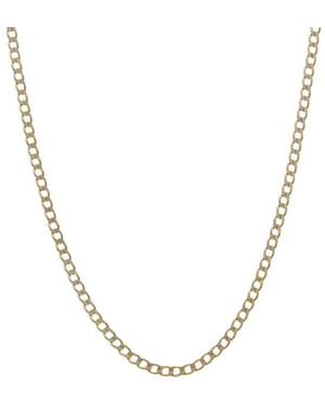 Italian Gold 10K Pave 2.4Mm Semi-Solid Cuban Link Chain - Metallic