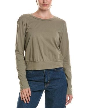 Michael Stars Yuri Crop T-shirt - Gray