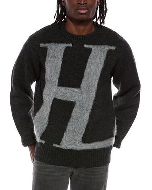 Helmut Lang Rambo Wool-Blend Crewneck Sweater - Black