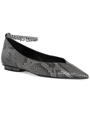 Rebecca Minkoff Chain Ankle Leather Ballet Flat - Black