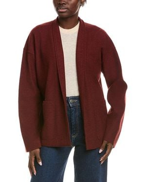 Eileen Fisher High Collar Wool Jacket - Red