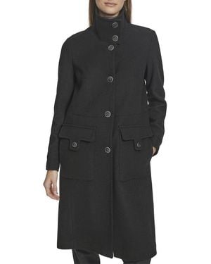 Andrew Marc Almedia Cadet Wool-Blend Coat - Black