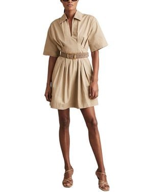 Reiss Rosalie Short Waist Dress - Natural