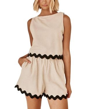 CAMILA BLANCO 2Pc Top & Short Set - Natural