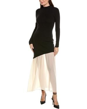 Ellen Tracy Mix Media Maxi Dress - Black