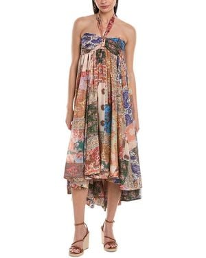 Zimmermann Devi Halter Silk Maxi Dress - Blue