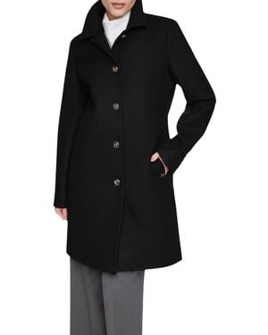 Halston Car Coat - Black