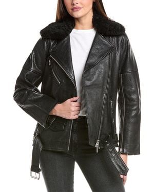 AllSaints Allsaints Vendra Nz Leather Biker Jacket - Black