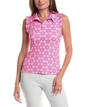Gottex Sleeveless Ruffle Top - Red