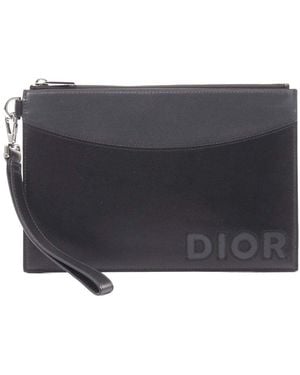 Dior Clutch Bag Black/grey (authentic Pre-loved)